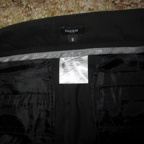 4/$20 Haggar Black Dress Pants w/ traveler crease - Picture 7 of 9